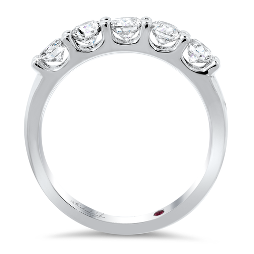 18K white gold diamond wedding band