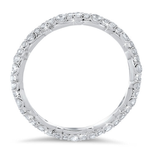 18K white gold diamond eternity band