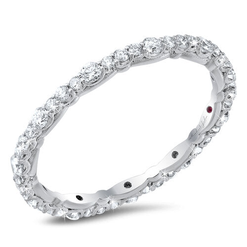18K white gold diamond eternity band