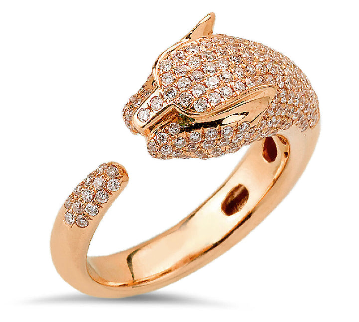 18K rose gold diamond ring - SKU#: 26864