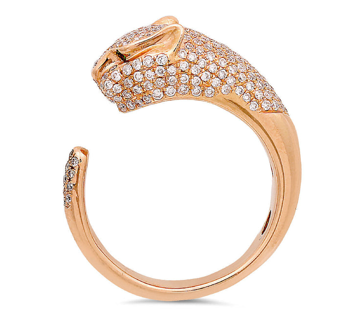 18K rose gold diamond ring - SKU#: 26864