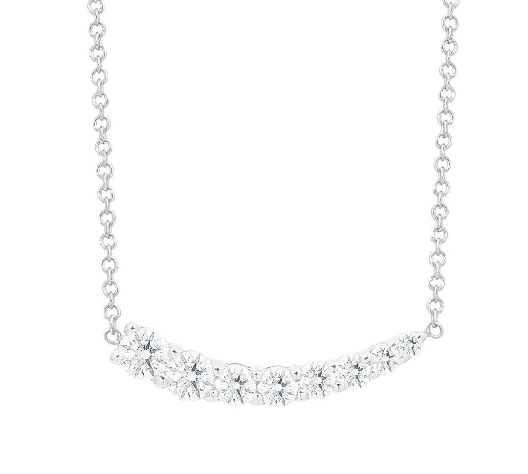 18K gold diamond necklace - SKU#: 28201