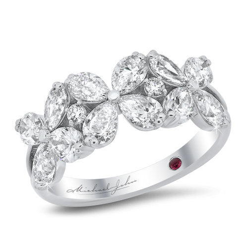 18K white gold diamond ring - Style#: 27405