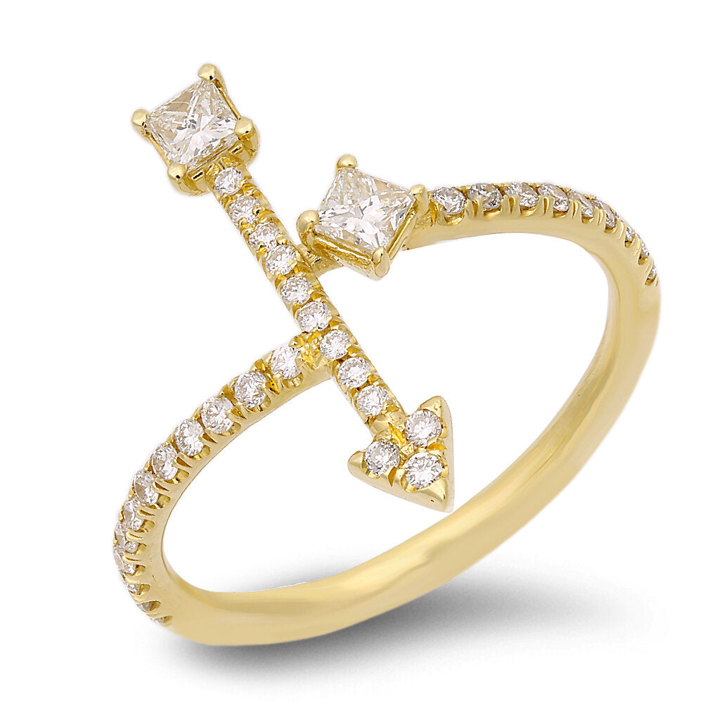 18K gold diamond ring - SKU#: 28126