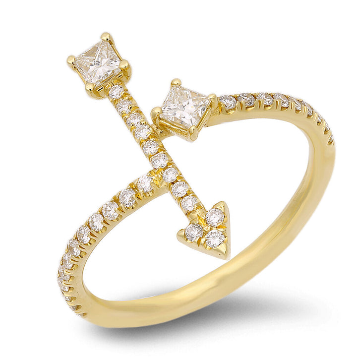 18K gold diamond ring - SKU#: 28126