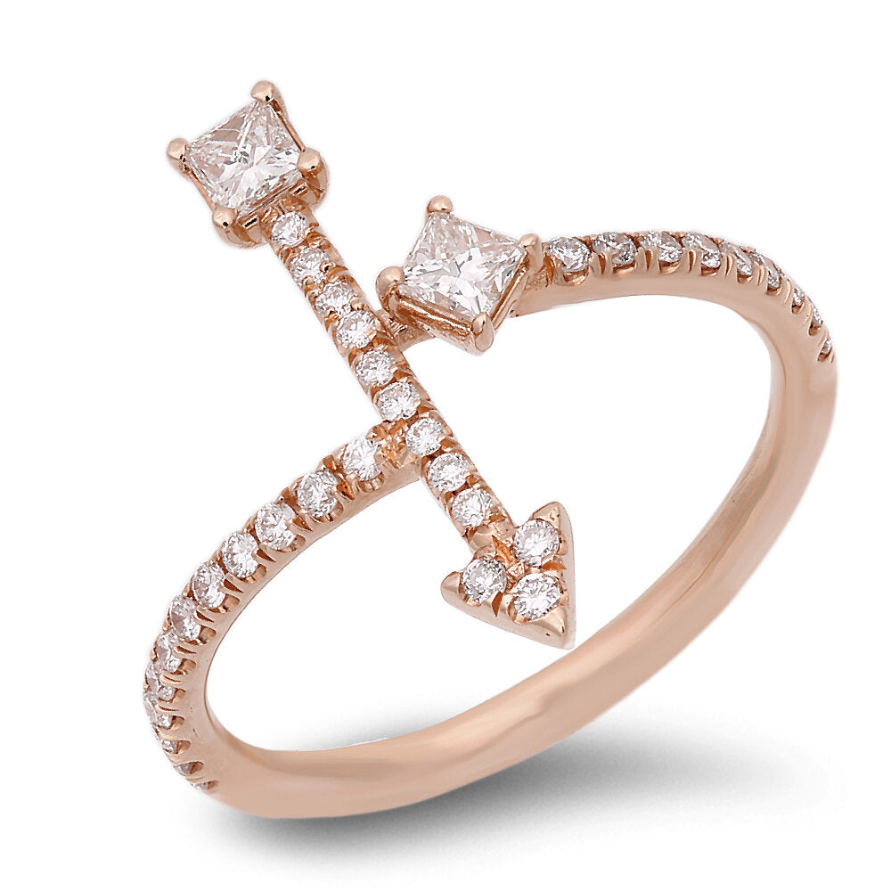 18K gold diamond ring - SKU#: 28126
