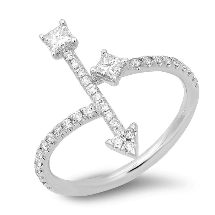18K gold diamond ring - SKU#: 28126