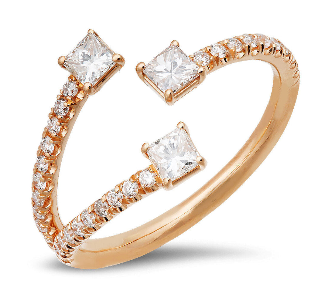18K gold diamond ring - SKU#: 28535