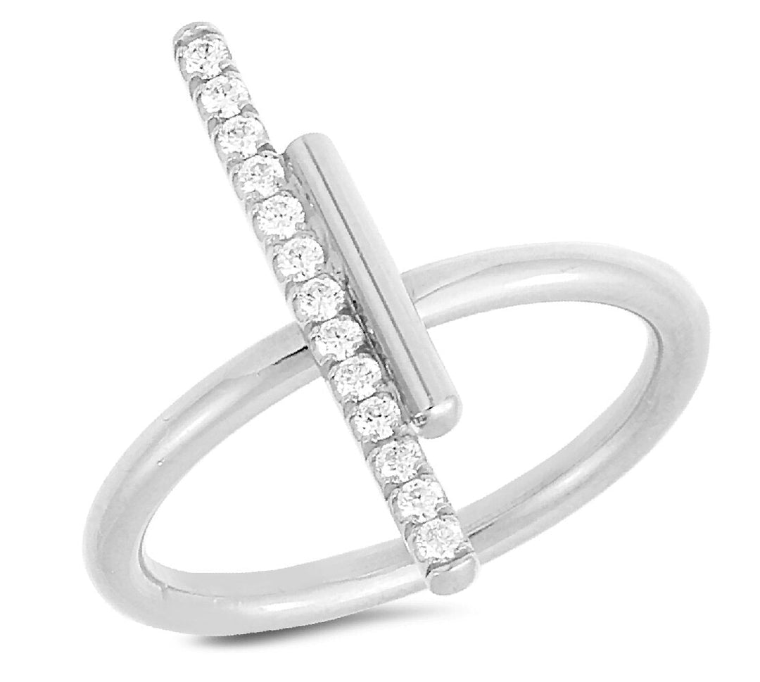 18K gold diamond ring - SKU#: 28557