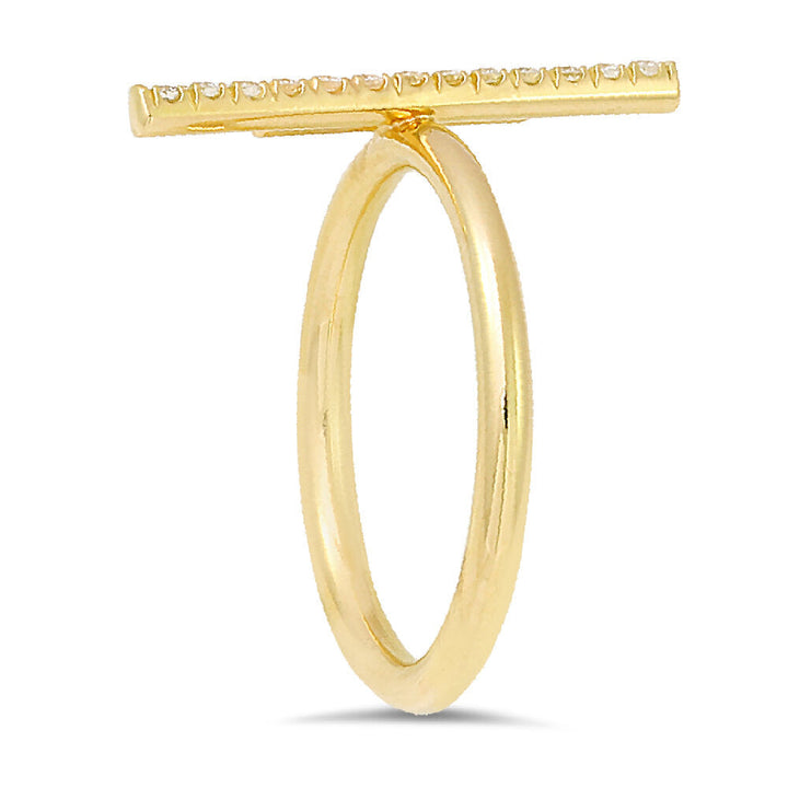 18K gold diamond ring - SKU#: 28557