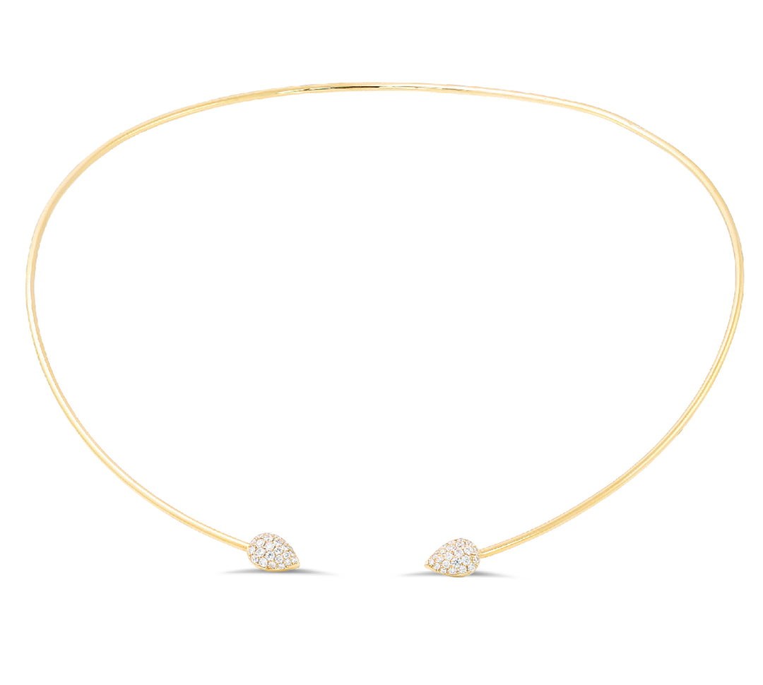 18K gold diamond choker necklace - SKU#: 28581