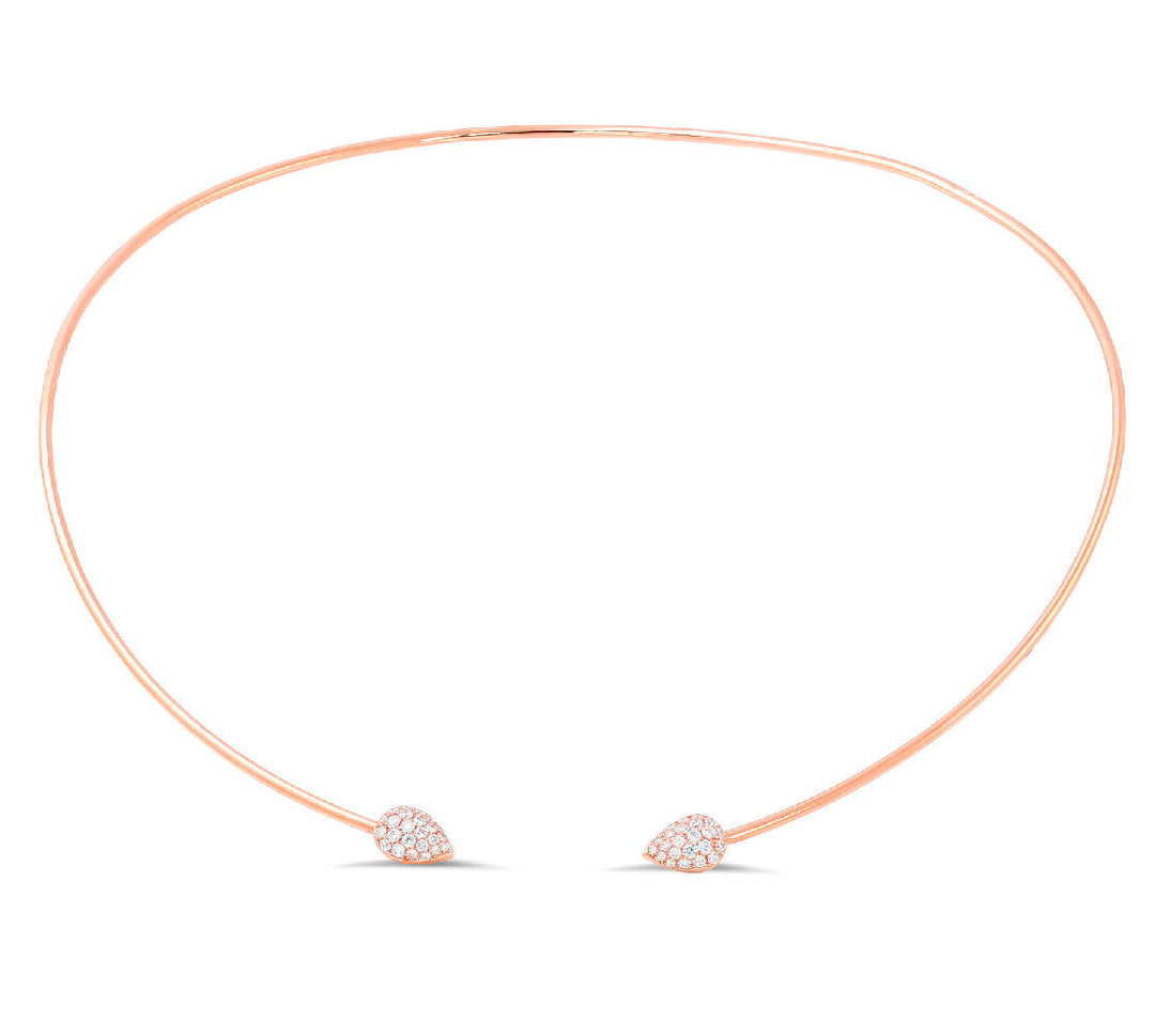 18K gold diamond choker necklace - SKU#: 28581