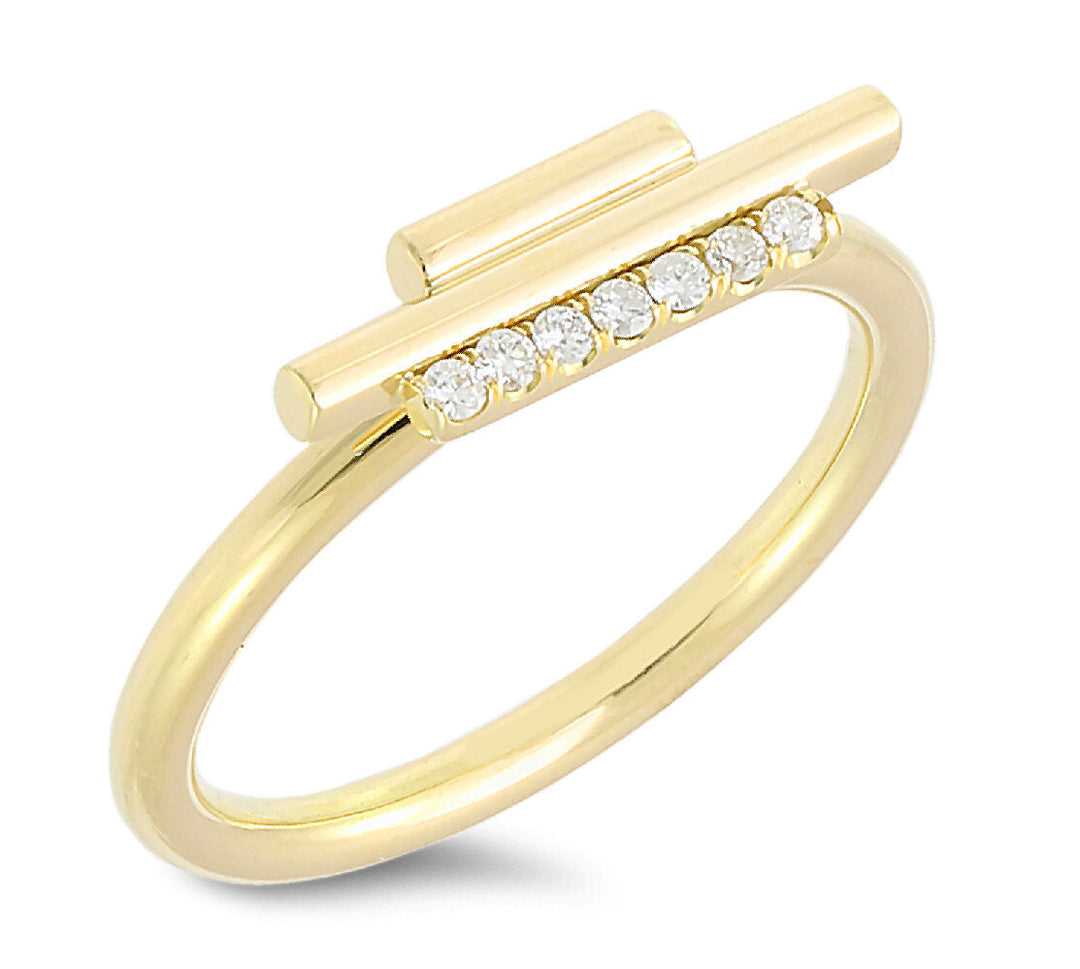 18K gold diamond ring - SKU#: 28637