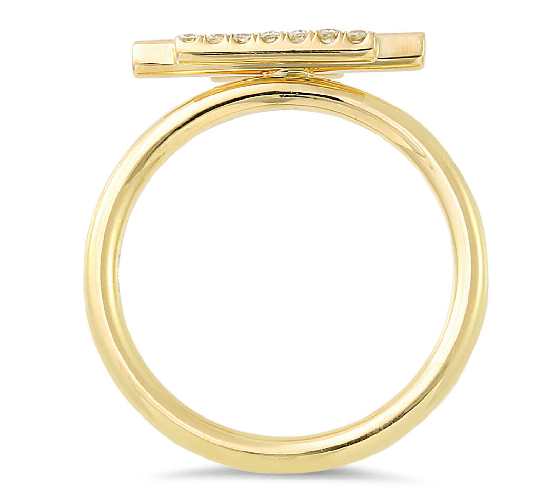 18K gold diamond ring - SKU#: 28637