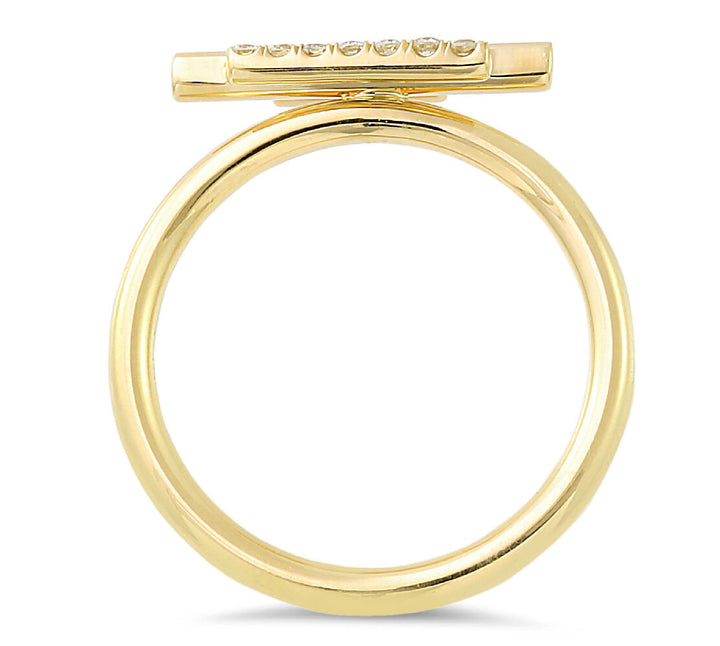 18K gold diamond ring - SKU#: 28637