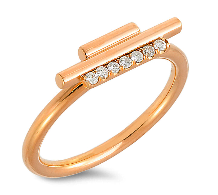 18K gold diamond ring - SKU#: 28637