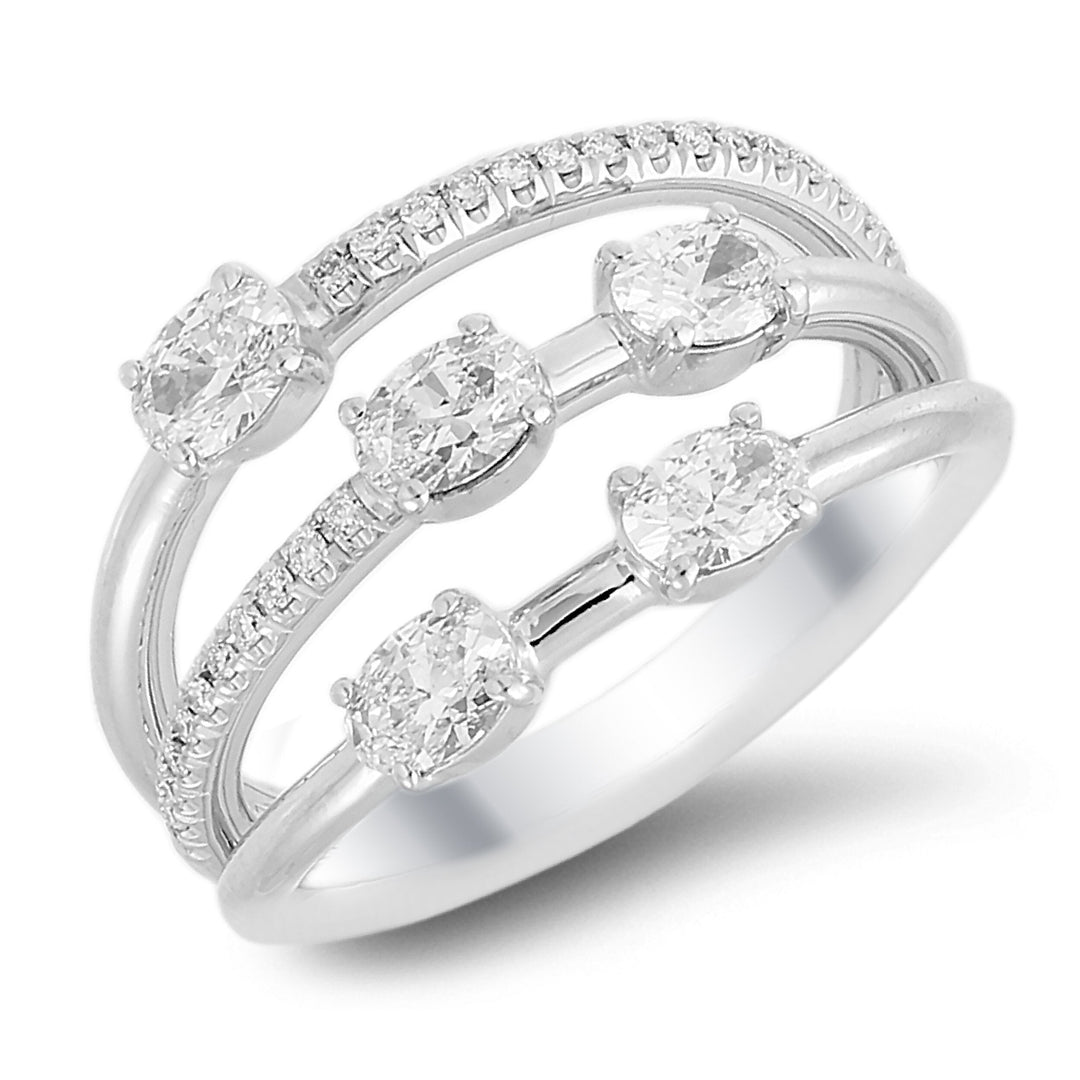 18K white gold diamond ring - SKU#: 29003