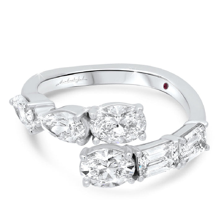18K  white gold diamond ring - SKU#: 29352