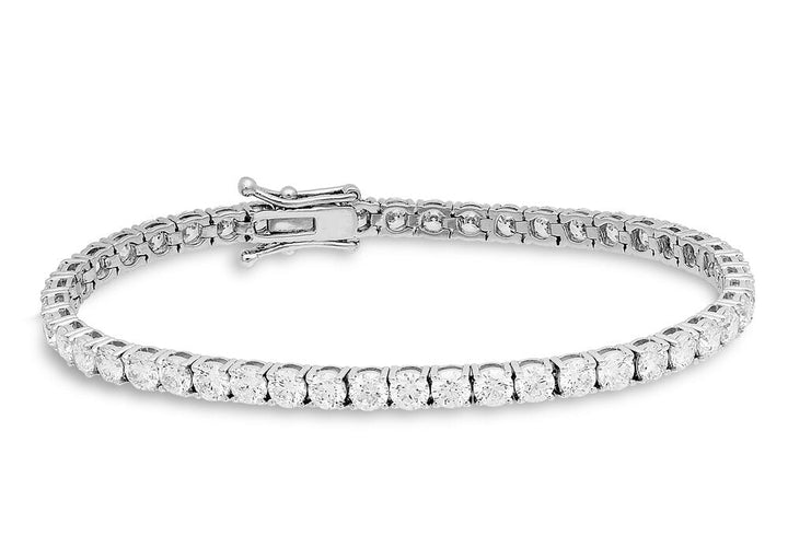18K white gold diamond tennis bracelet - SKU#: 29407