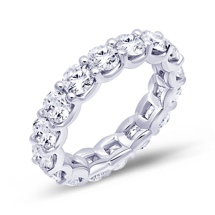 Diamond eternity wedding band in 18K gold