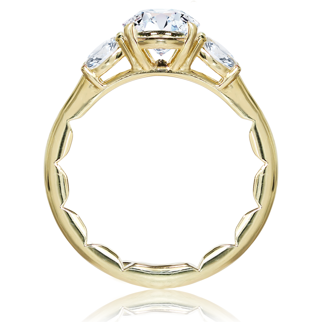Three Stone Ring With Center Oval