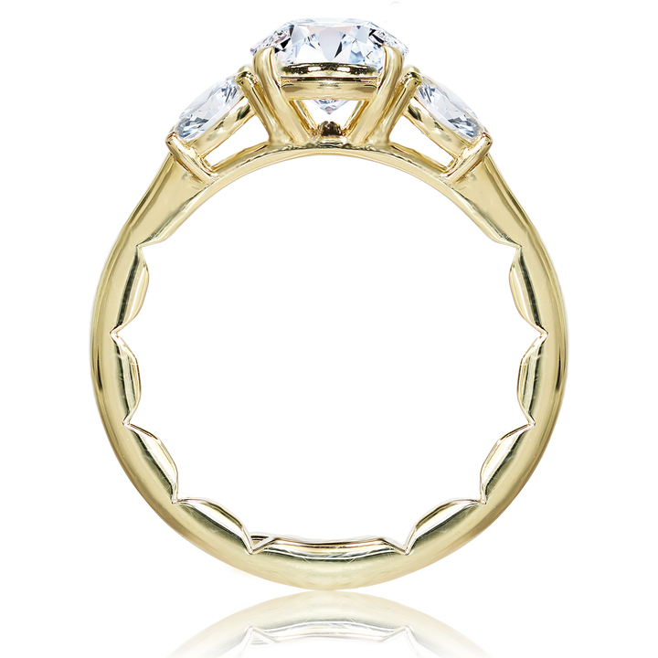Three Stone Ring With Center Oval