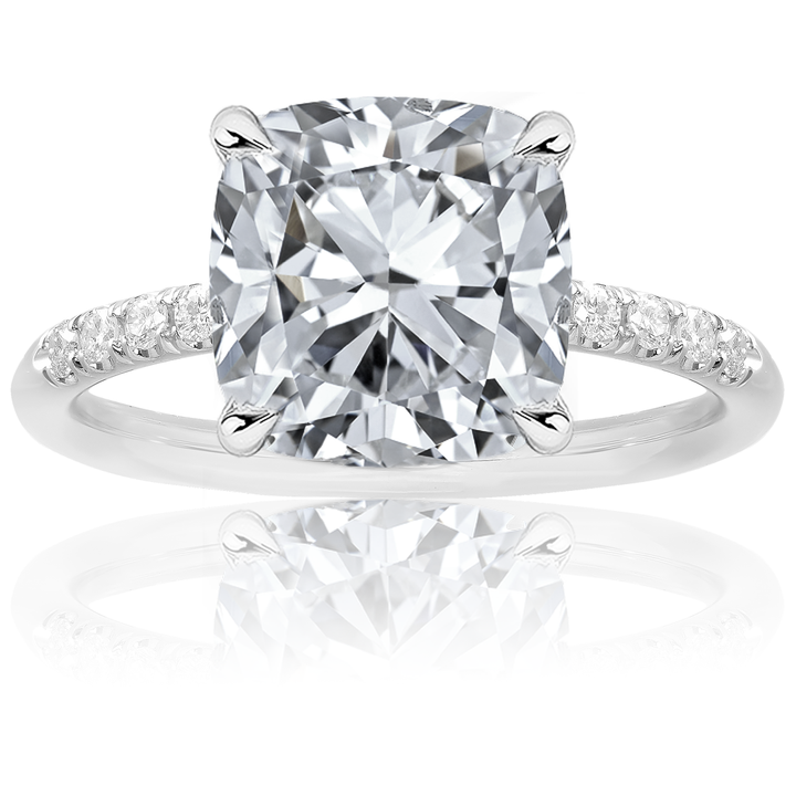 Elegance in Every Facet Cushion Cut Engagement Ring