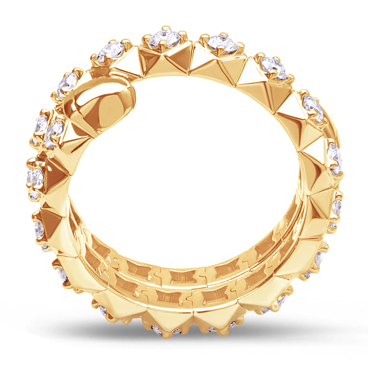 14K Gold Diamond Bypass Ring