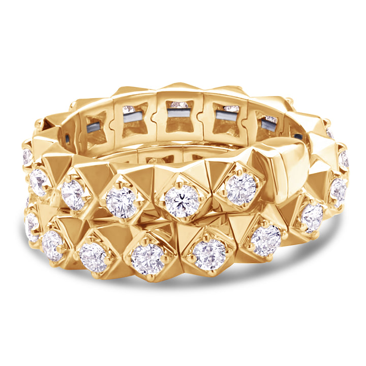 14K Gold Diamond Bypass Ring