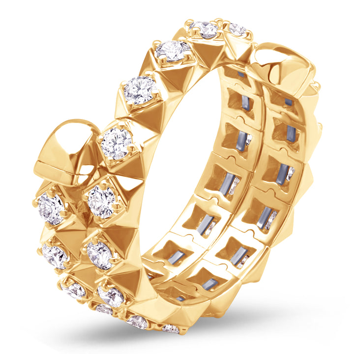 14K Gold Diamond Bypass Ring