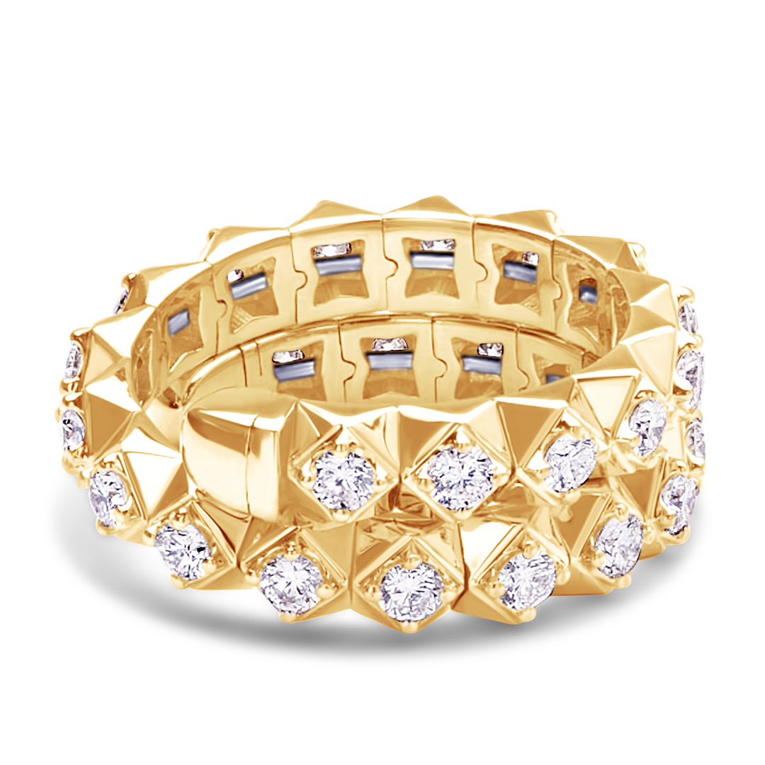 14K Gold Diamond Bypass Ring