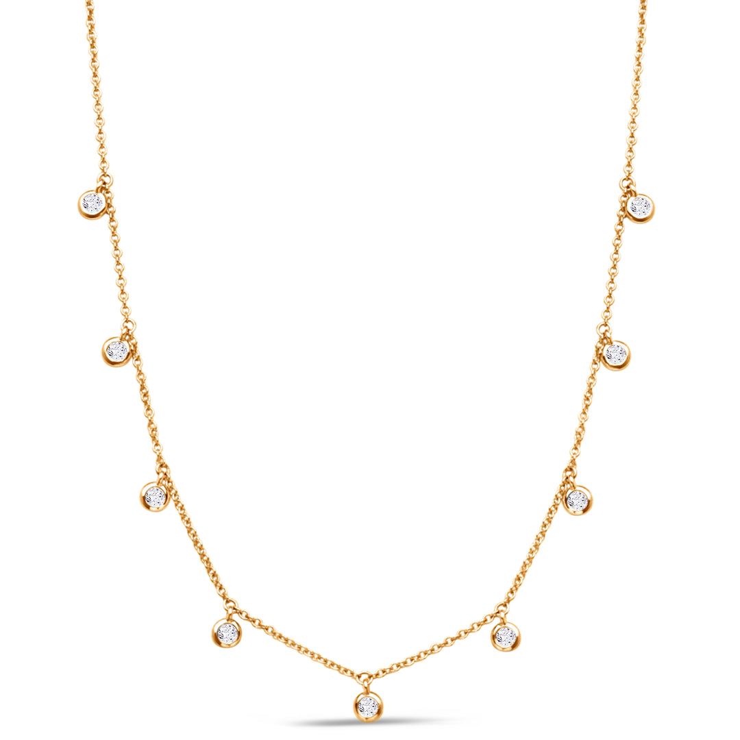 14K Gold Diamond "By the Yard" Dangle Necklace