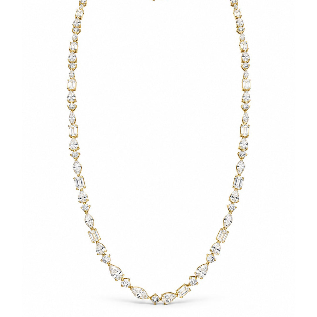 14K Yellow Gold Multi-Shape Lab-Grown Diamond Necklace