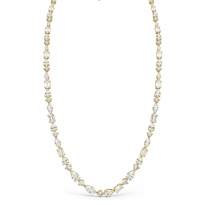 14K Yellow Gold Multi-Shape Lab-Grown Diamond Necklace