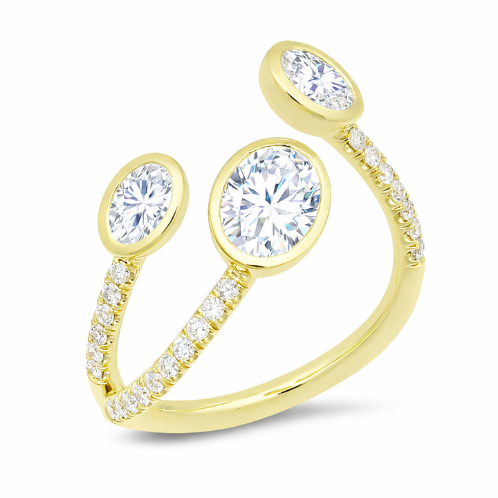 18K gold diamond ring - SKU# 28494