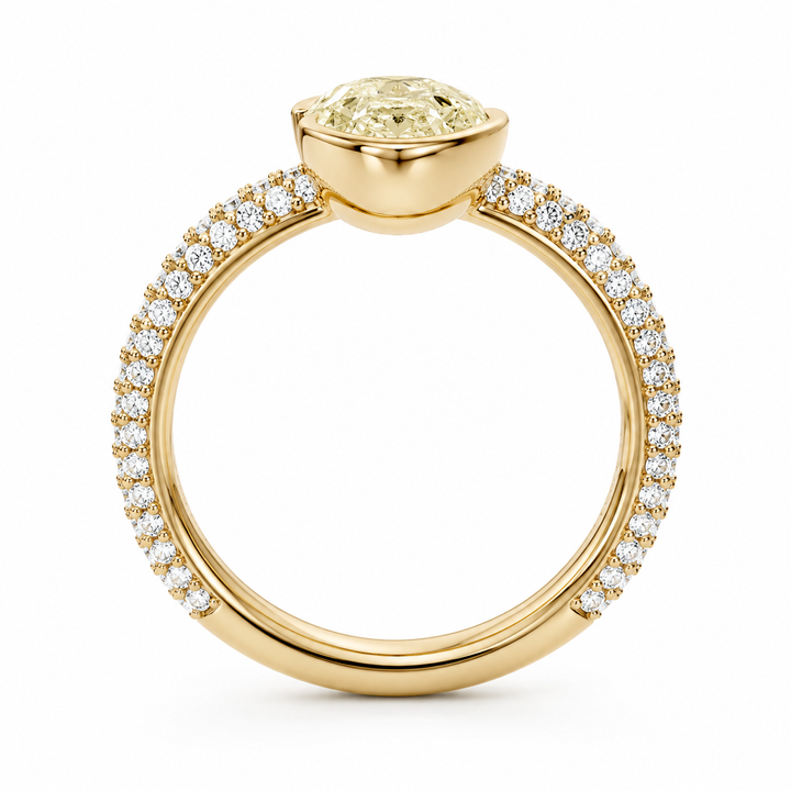 Natural Yellow Diamond Duet Ring