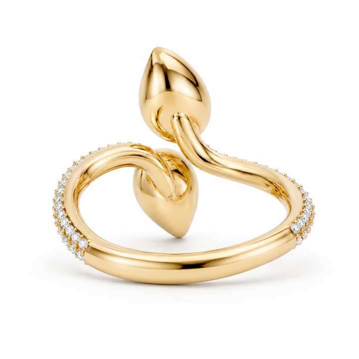Natural Yellow Diamond Duet Ring