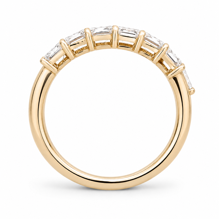 1.50 Carat Radiant Cut Diamond Band Ring in Yellow Gold