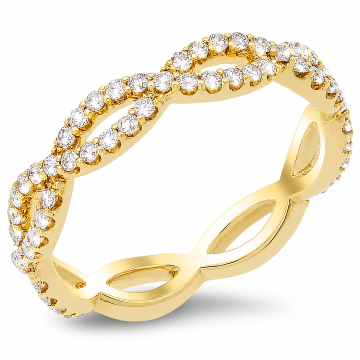 18K yellow gold diamond eternity band