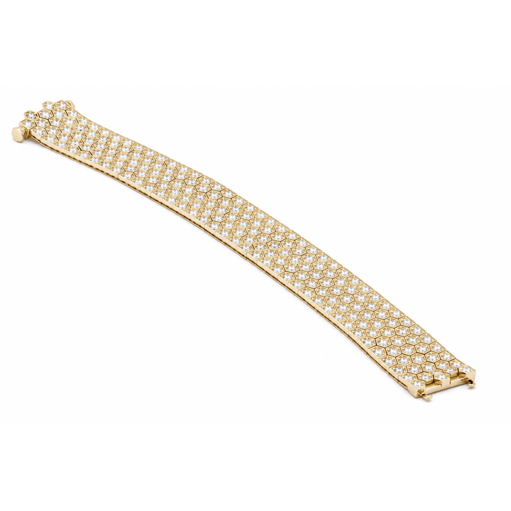 19.00 Carat Lab-Grown Diamond Honeycomb Bracelet
