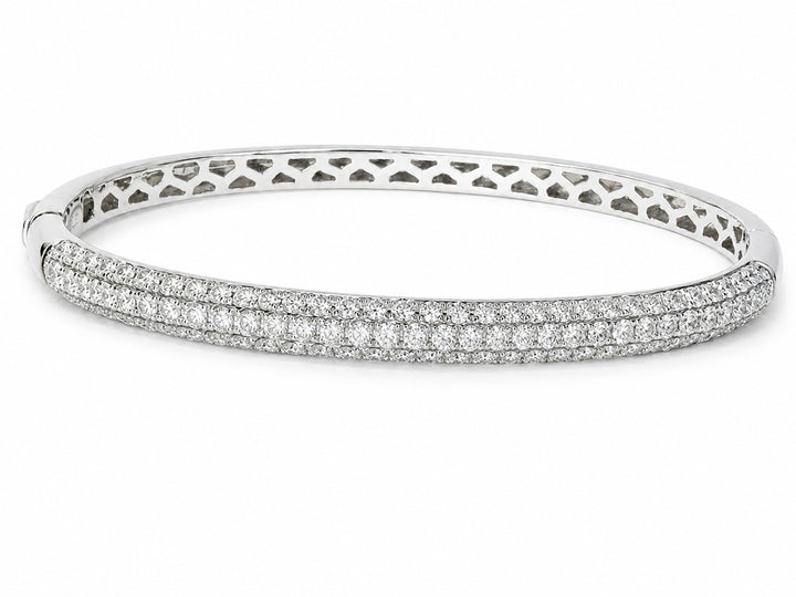 18K Gold Diamond Bangle Bracelet