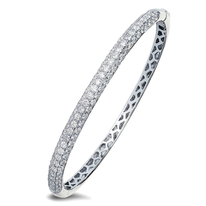 18K Gold Diamond Bangle Bracelet