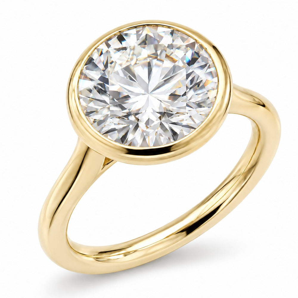 Round Lab-Grown Oval Diamond Ring