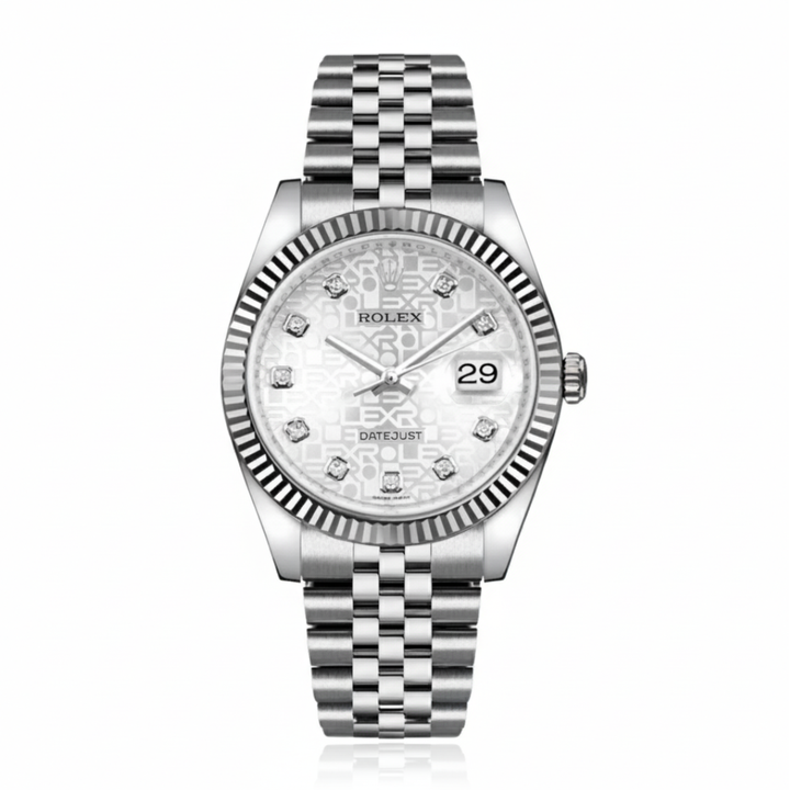 Pre-Owned Rolex Datejust 36: White Gold Fluted Bezel and Diamond Dial