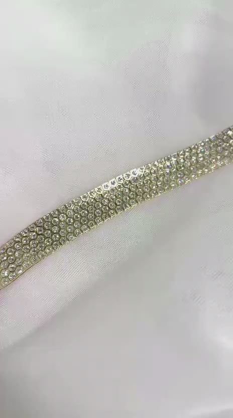 19.00 Carat Lab-Grown Diamond Honeycomb Bracelet
