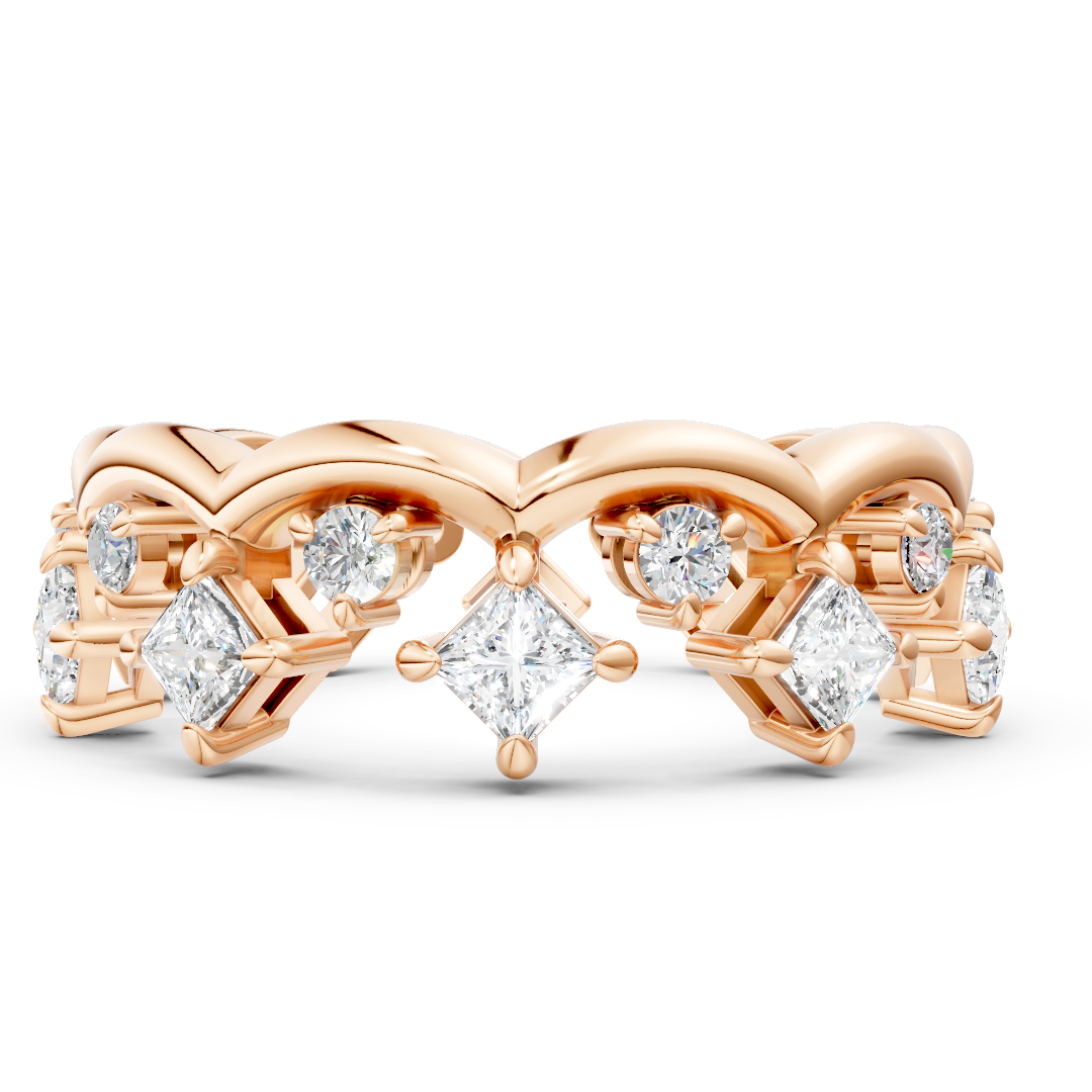 18K gold crown-inspired ring