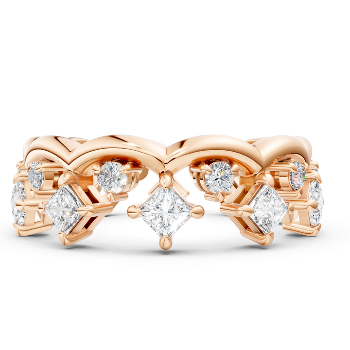 18K gold crown-inspired ring