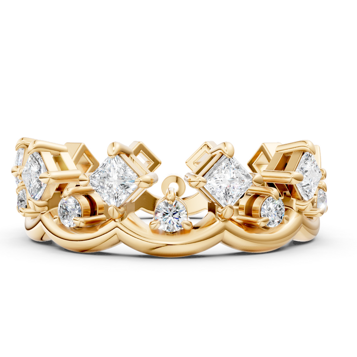 18K gold crown-inspired ring
