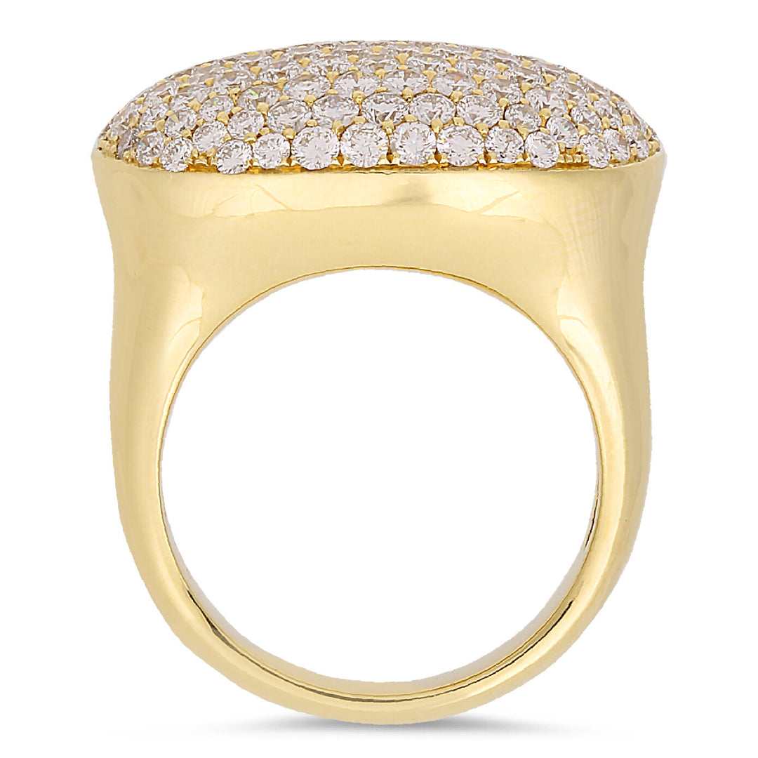 18K  yellow gold diamond ring - SKU#: 15801