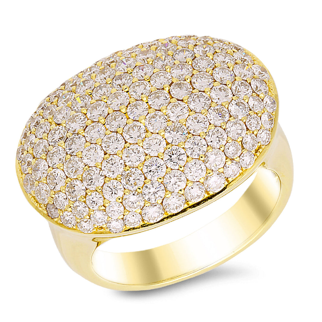 18K  yellow gold diamond ring - SKU#: 15801